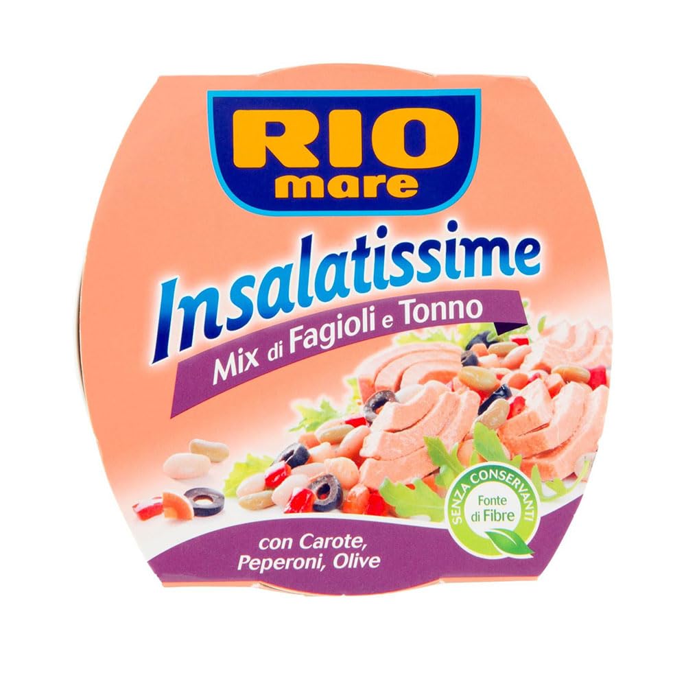 Insalatissime RioMare, Varietà di 4 Gusti: Mais e Tonno, Fagioli e Tonno, Lenticchie e Tonno, Messicana e Tonno