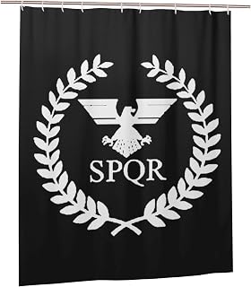 OUTMX SPQR Bathroom Shower Curtain Waterproof 60x72 Inch Iron