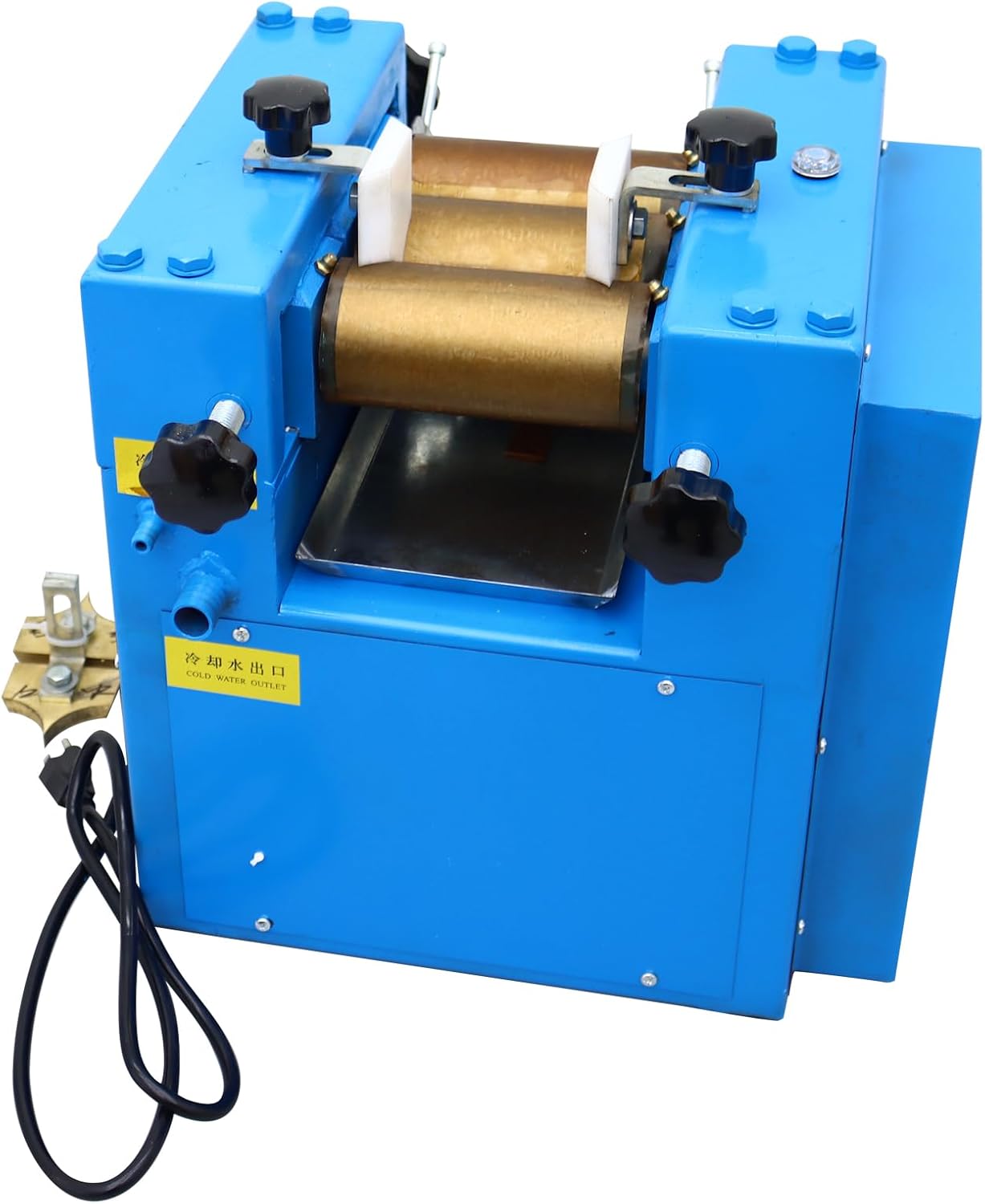 110V 3-18μm Three Alloy Steel Roll Grinding Mill Grinder, 750W Laboratory Pigment Grinder for Grinding Paint, Ink, Food, Cosmetics, and Other Paste Materials