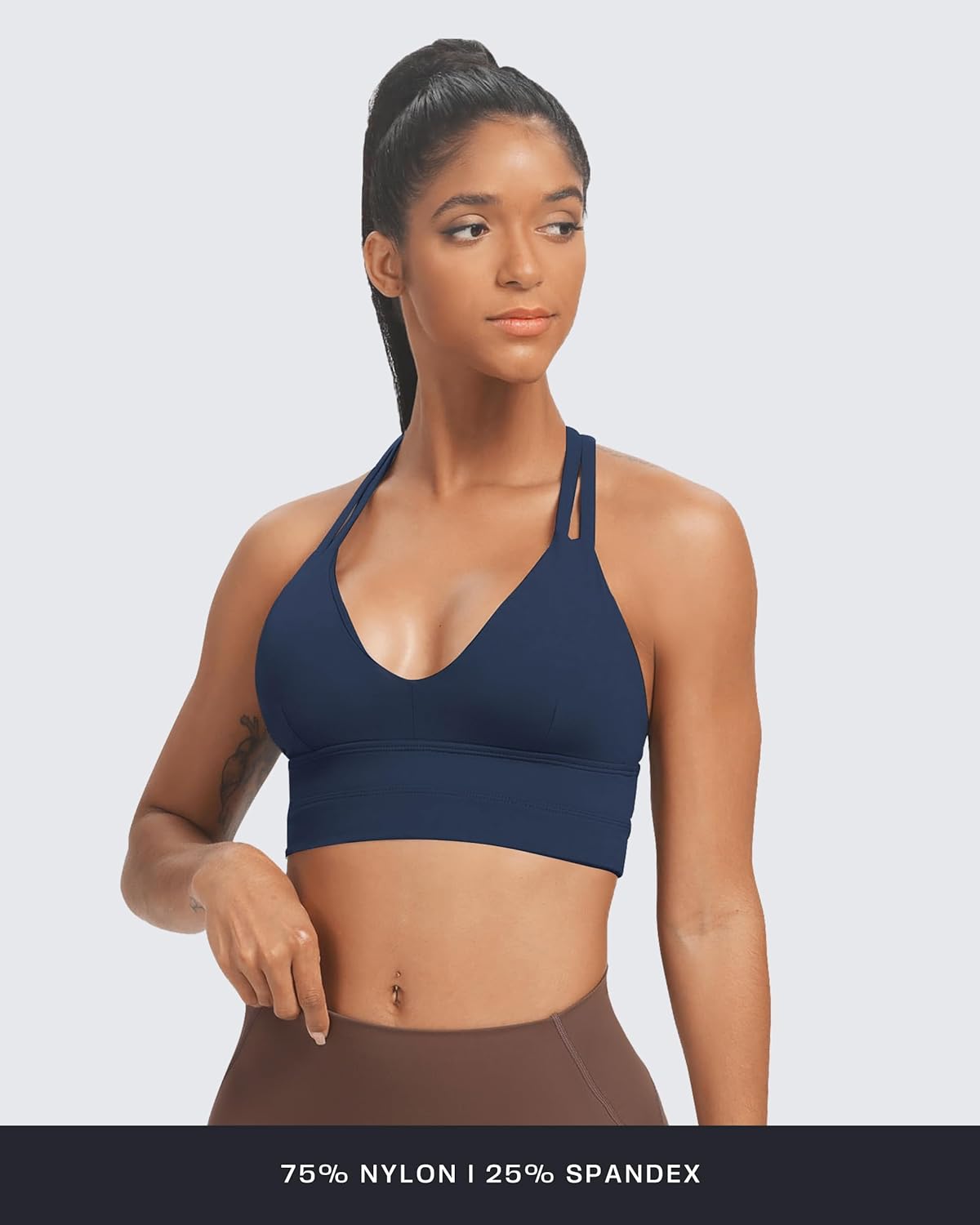 Aoxjox Women's Workout Sports Bras Fitness Trainning Infinity Gym Bra Yoga Crop Tank - Image 3