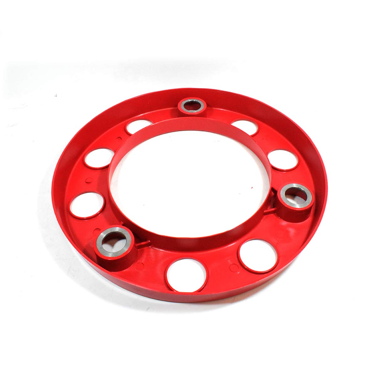 Lot de 2 copribulloni universali per camion 22,5 pollici rosso plastica lucida