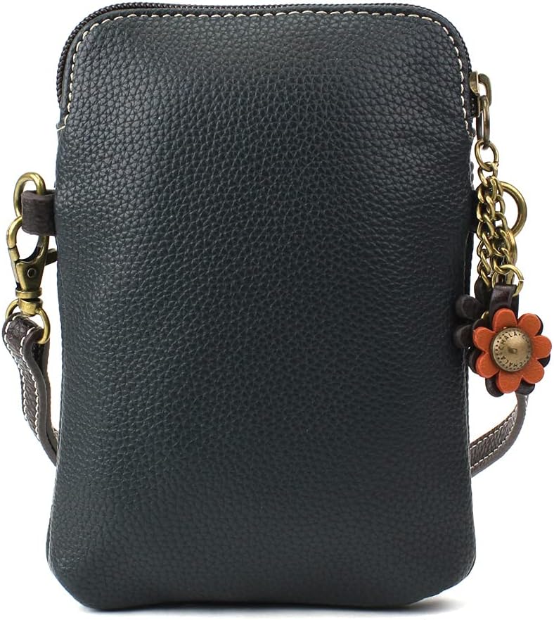 CHALA Group Chala Handbags Sunflower Cellphone Crossbody Handbag for Flower Lovers Gift (Sunflower Handbag and Metal Sunflower Keyfob Combo)