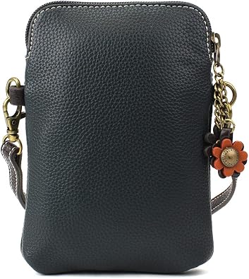 CHALA Group Chala Handbags Sunflower Cellphone Crossbody Handbag for Flower Lovers Gift (Sunflower Handbag and Metal Sunflower Keyfob Combo)