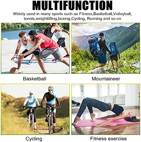 Aoche Knee Brace with Adjustable Strap for Man & Woman 2 Pack Compression Breathable Knee Sleeve Support for Running, CrossFit, Basketball,Sports Knee Joint Pain Prevention Knee Pain Relief