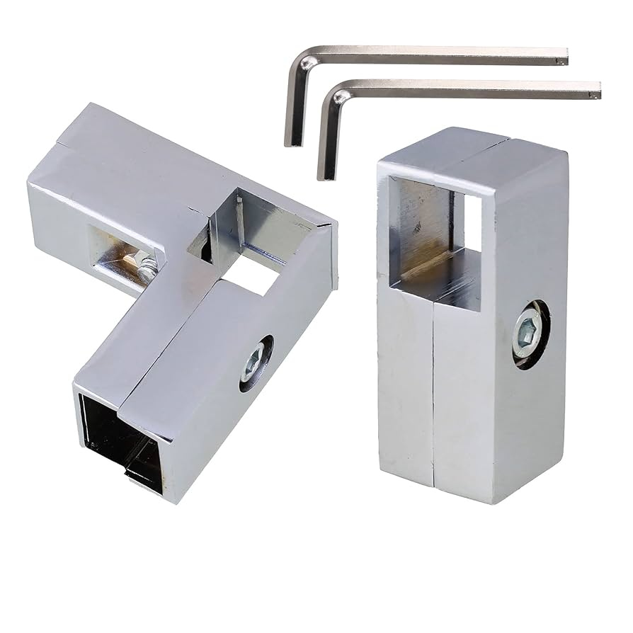 SQUARELINE☆Clam Yuqim 6 Sets Square Tube Clamps 1 Inch Stainless Steel