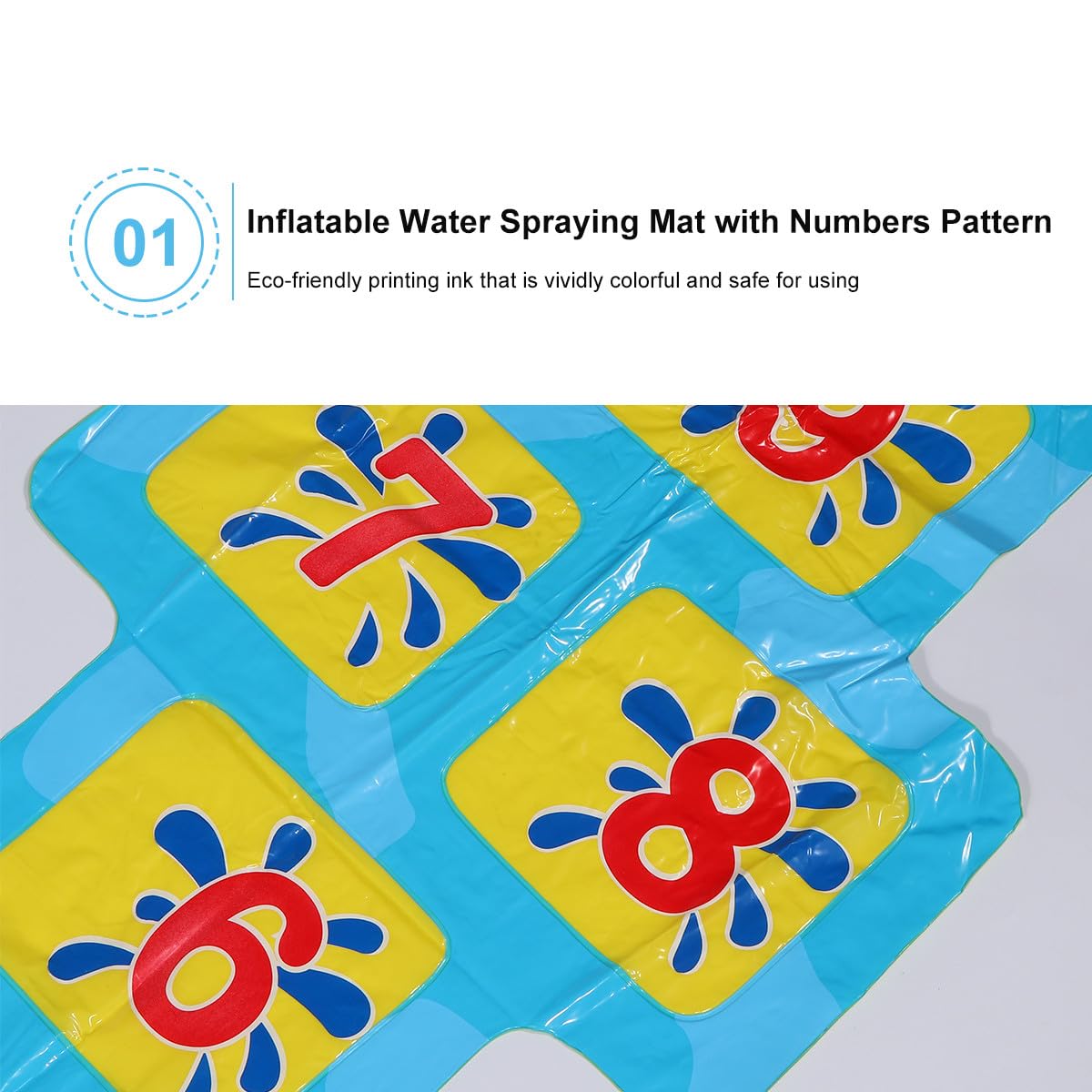 Tapete de Juego Digital de Agua Inflable para Niños Azules