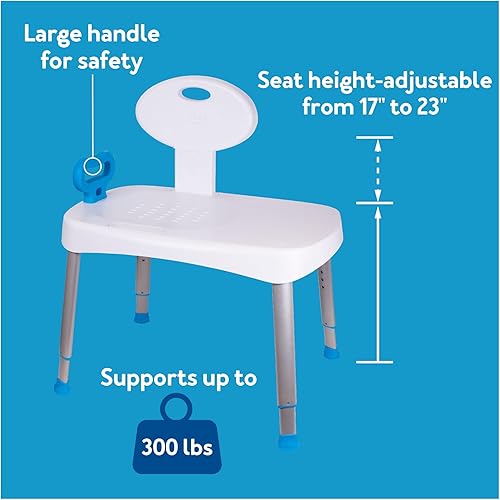 Miniatura 3 de Carex Banco de ducha de fácil transferencia, silla de ducha para ancianos y banco de transferencia de bañera para bañera, banco de transferencia de