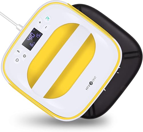 Miniatura 1 de HTVRONT Máquina de prensa de calor para camisetas, prensa de calor portátil de 10 x 10 pulgadas, prensa de hierro para sublimación y vinilo HTV para