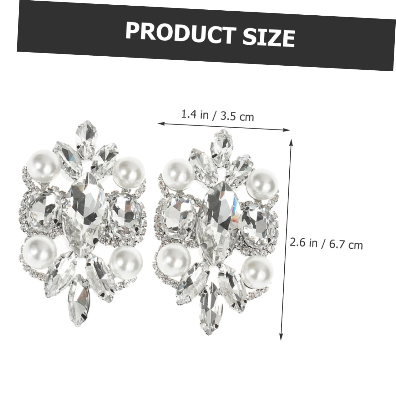 PACKOVE Fibbia Per Scarpe Da Sposa Fermagli Per Scarpe Strass Scarpa Ornamenti Nuziali Ciondoli Per Di Perle Ornamenti Di Perle Fermagli Per Fibbie Per Addominali