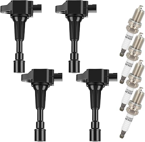 Miniatura 9 de ECCPP UF655 4 bobinas de encendido con 4 bujías de iridio para Mazda 2011 2012 2013 2014 2 L4 1.5L C1790 UF-655 (UF655 WBUJIAS DE BUJIA)