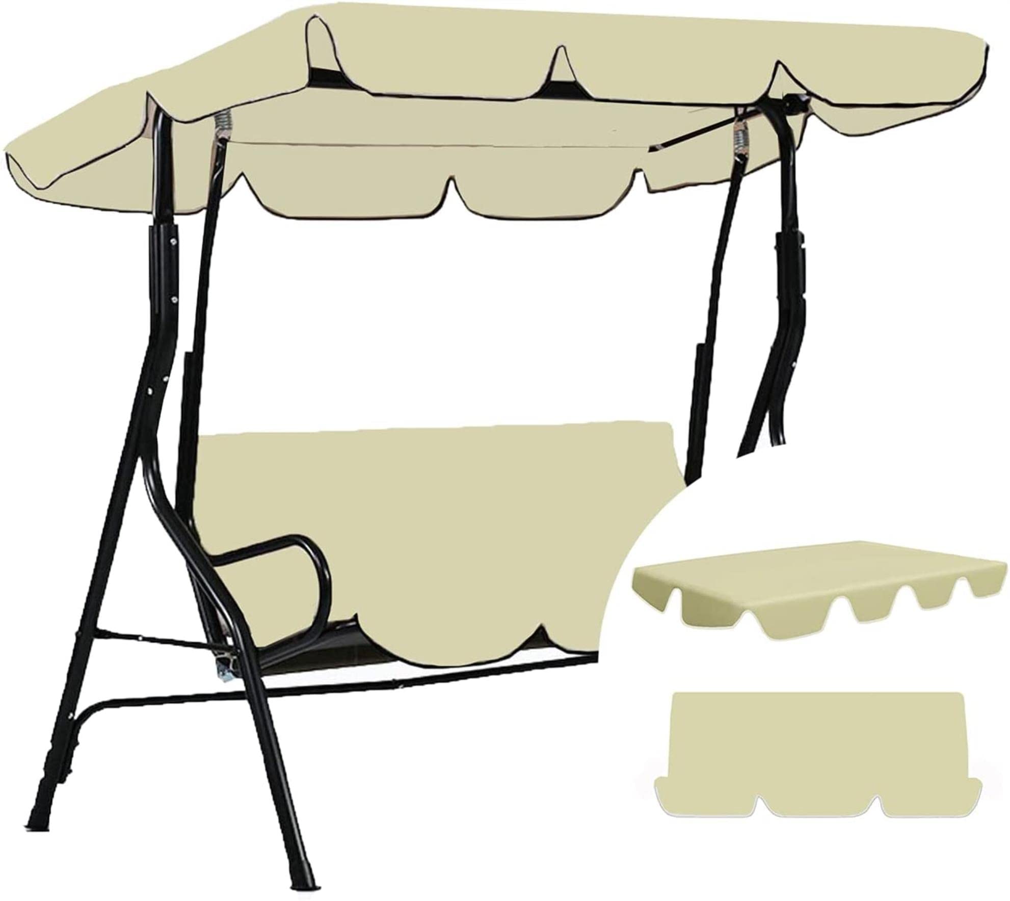 Bâche de balancelle de remplacement de canopée de jardin patio swing set