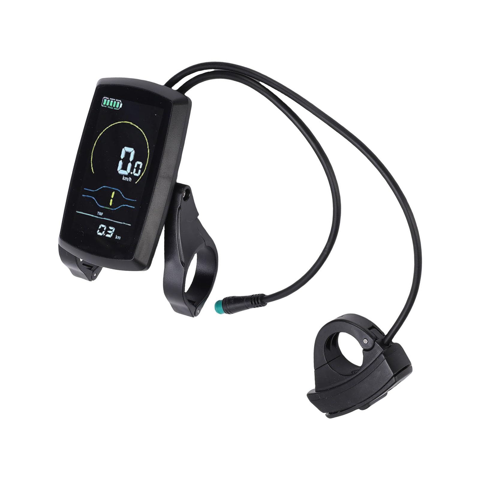 XUMIUZIY Misuratore Display LCD per Bici Elettrica, Contachilometri Tachimetro ABS con Schermo Multifunzionale per Livello Batteria velocità Chilometraggio, Compatibile con Varie Bici