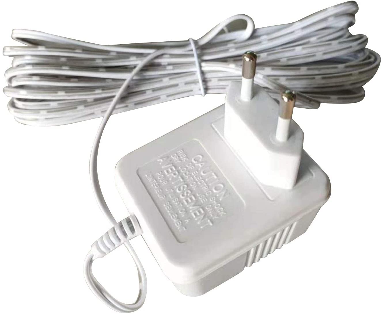 Transformator dzwonkowy 24V/500mA biały 8m do dzwonka do drzwi wideo | Zasilacz sieciowy 24V/500mA do dzwonka pierścieniowego, prosta i szybka instalacja, optymalne bezpieczeństwo