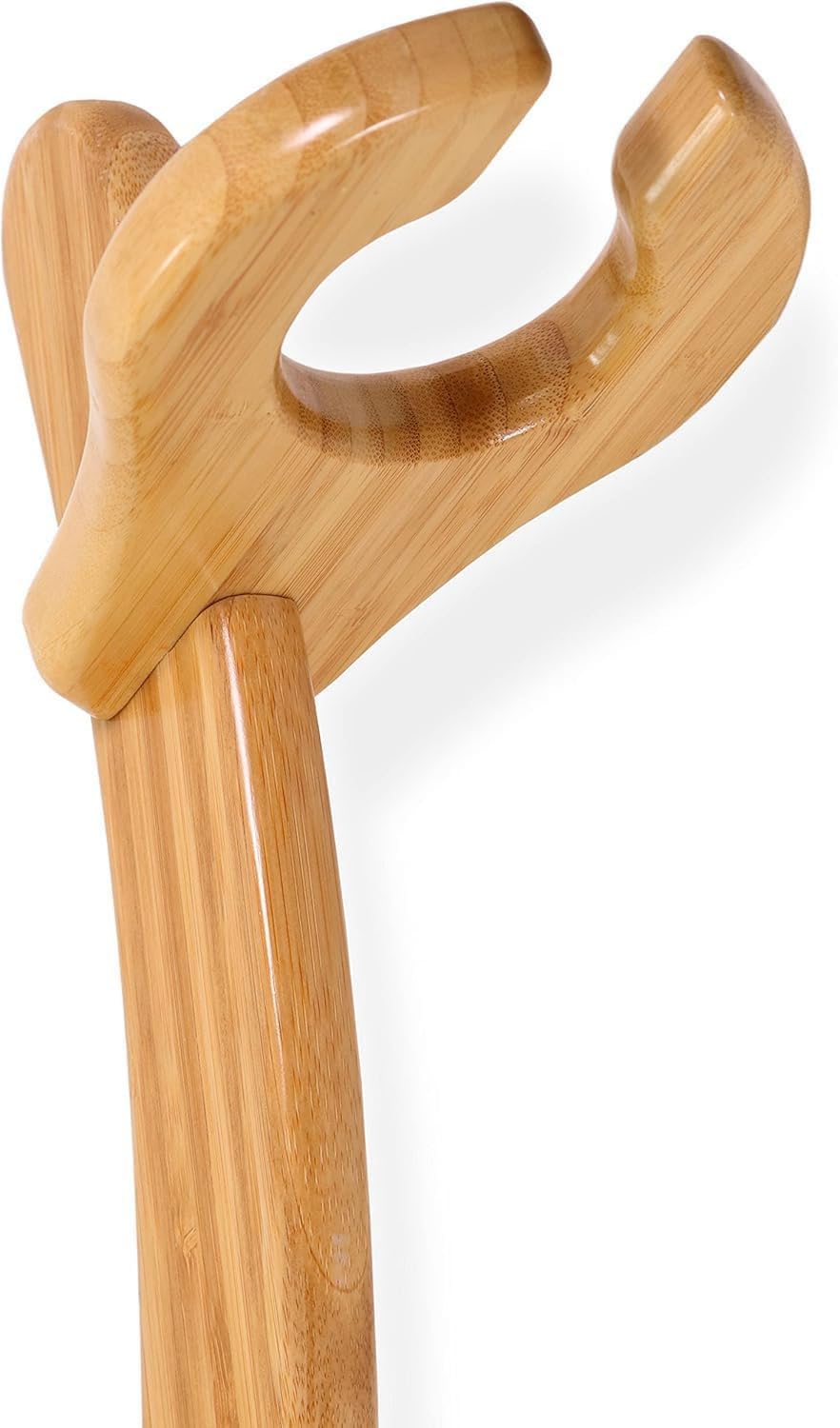 Supporto per chitarra in legno – Supporto universale in bambù per chitarra acustica, elettrica, basso, ukulele, violino e mandolino – espositore stabile antiscivolo con pulitore