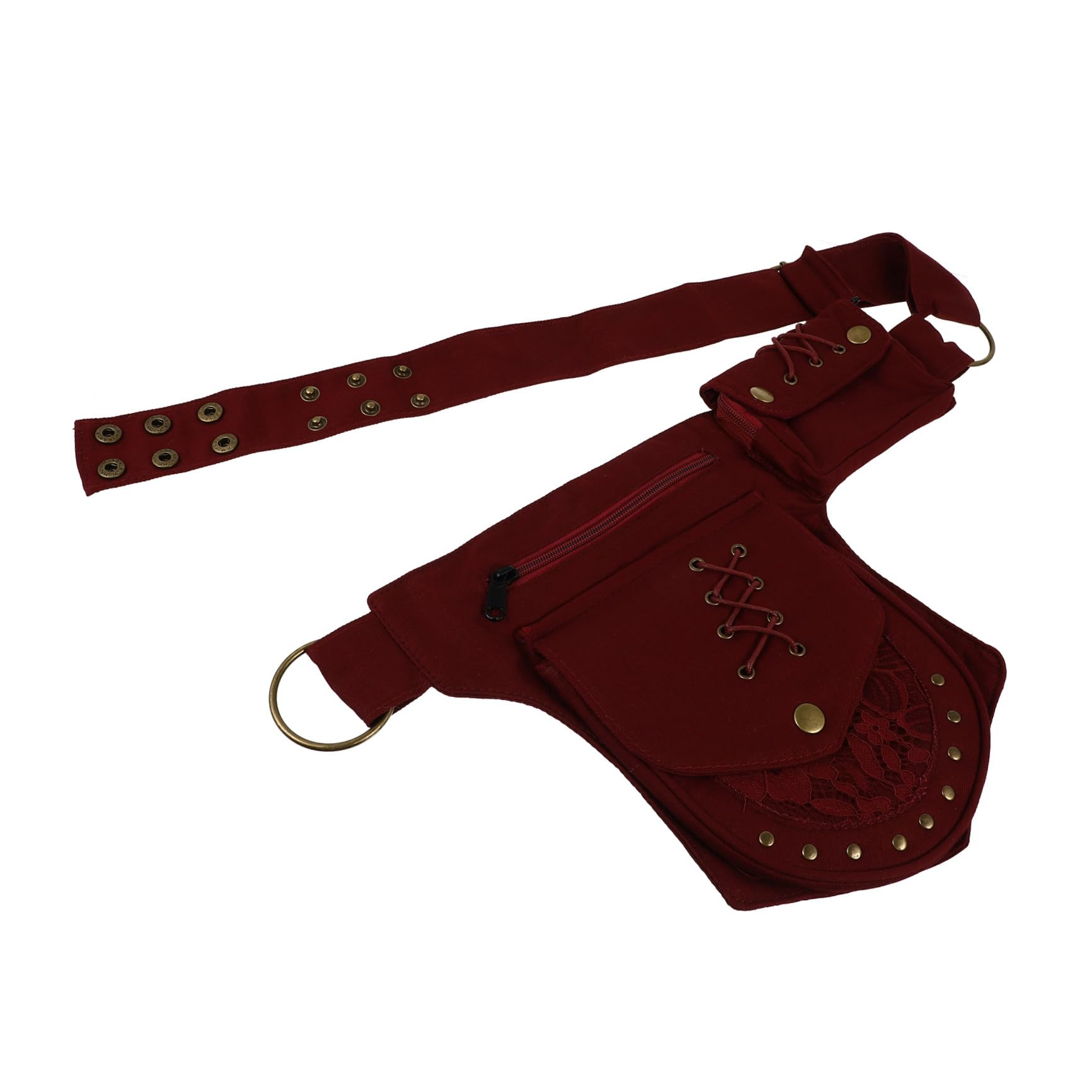 UKCOCO Pochette de Ceinture Légère Vintage en Tissu Coton et Fer pour Téléphone Portable Support et Multi-poches pour Activités Extérieures et Entraînement