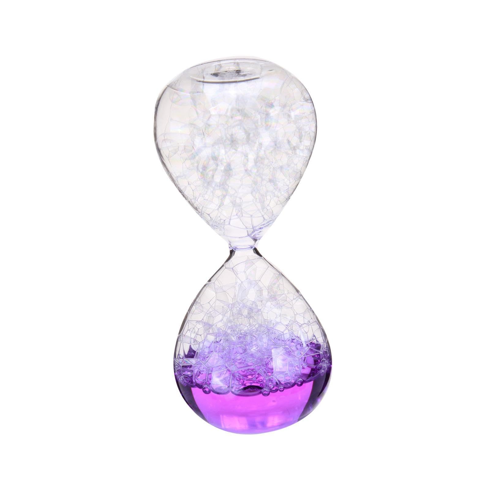 KIXZSAZ Crystal Hourglass Glass Liquid Beautifully Crafted Hourglass Showcases Stunning Bubble Features While Adding Elegance To Table Decor Motions Timer