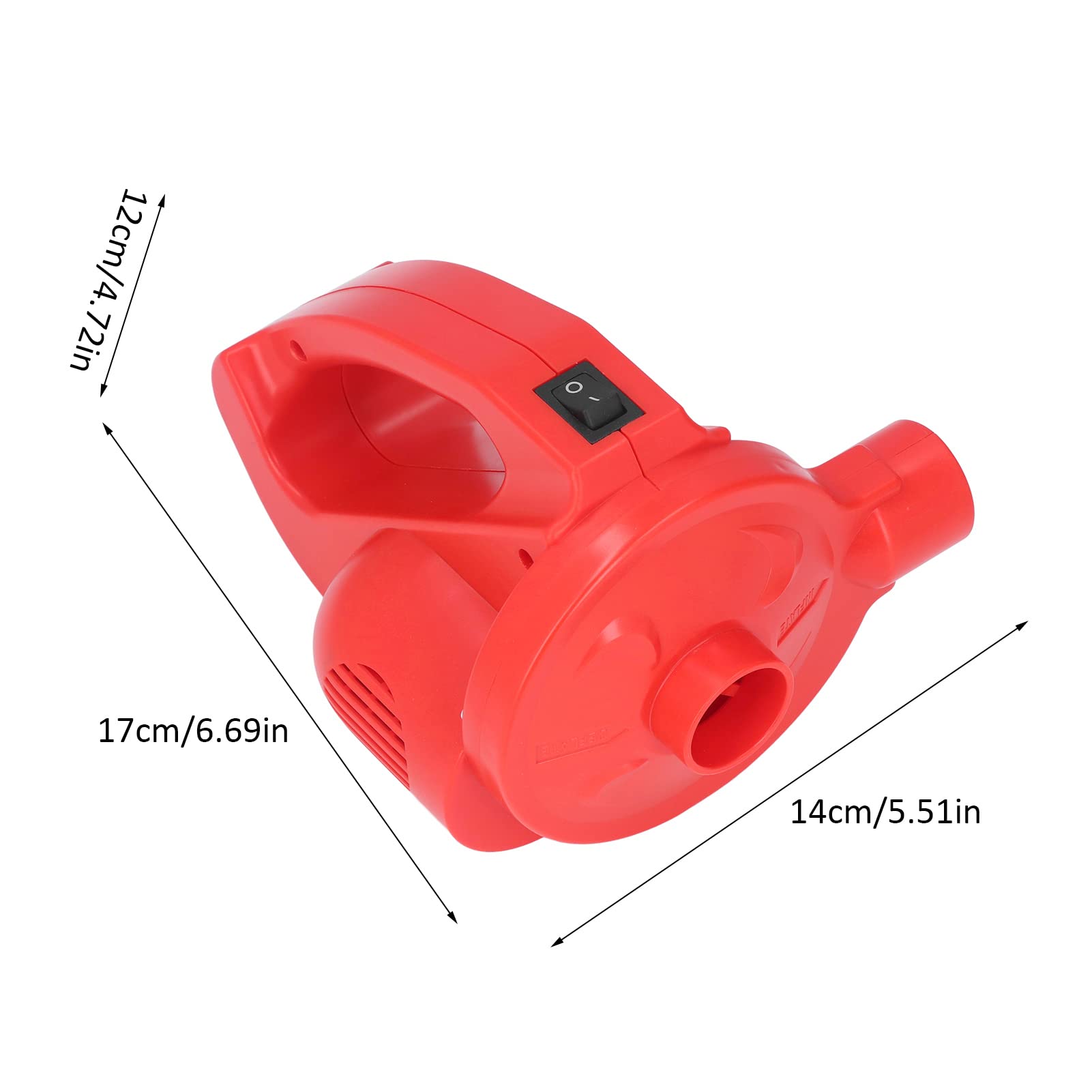 Pompe à air pour gonflables, Pompe électrique 4KPA pour Matelas pneumatique, avec Batterie Rechargeable 2000 mAh et 3 Buses de gonflage pour Matelas pneumatique, Bateau, Anneau de Natation