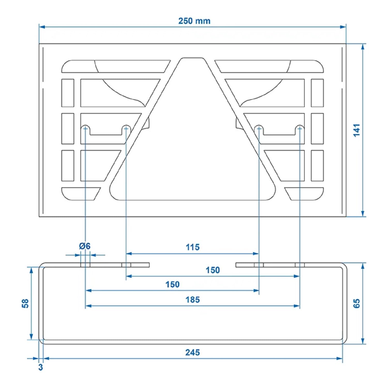 2 STK Lampenschutzgitter Rücklicht Anhänger verzinkt Stecksystem 250x141x65
