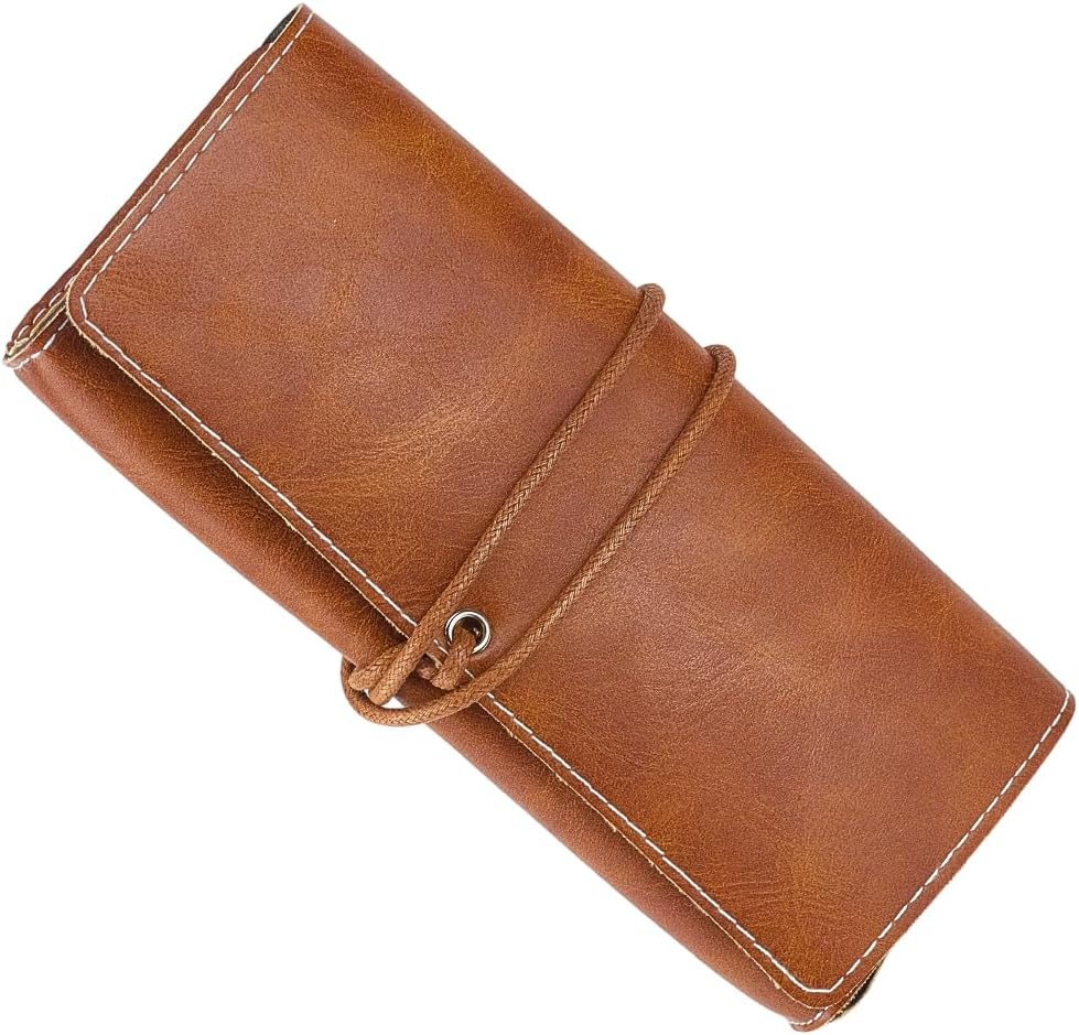 CREATCABIN PU Leather Glasses Case Portable Sunglasses Case Pouch Soft Eyeglasses Holder Cover Spectacle Storage Bag Travel L