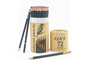 Professional Colored Pencils for Artists - 72 Vibrant Erasable Color Pencils for...