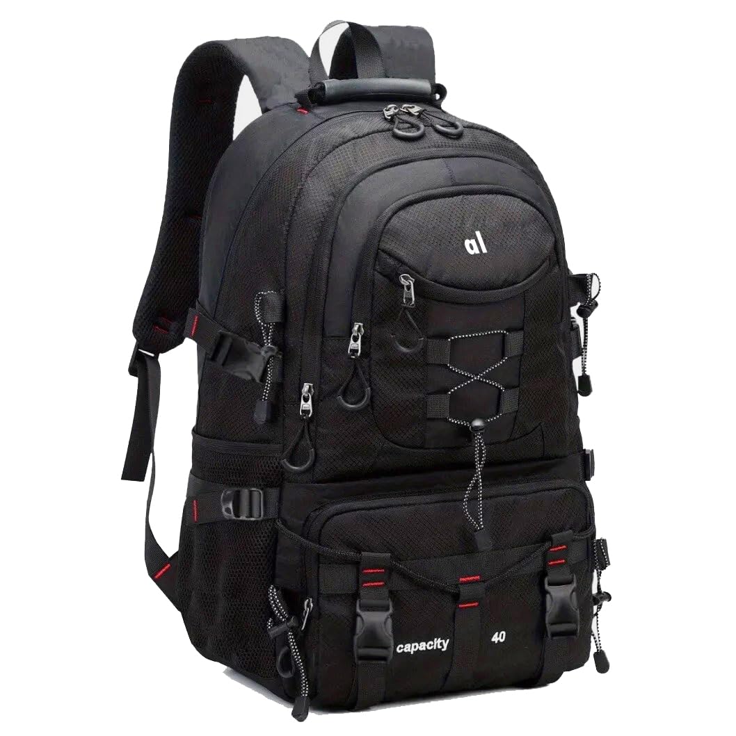 Daiwa Outdoor Waterproof Travel Backpack for Men and Women, Large Capacity, Padded Shoulder Straps, Black-image-34