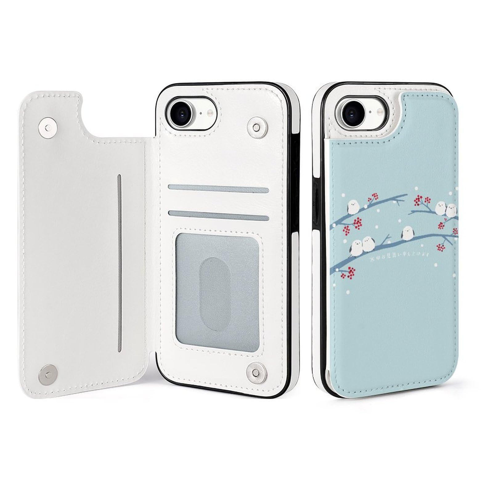 Amazon.co.jp: iPhone 16e ケース 手帳型 シマエナガ 鳥柄