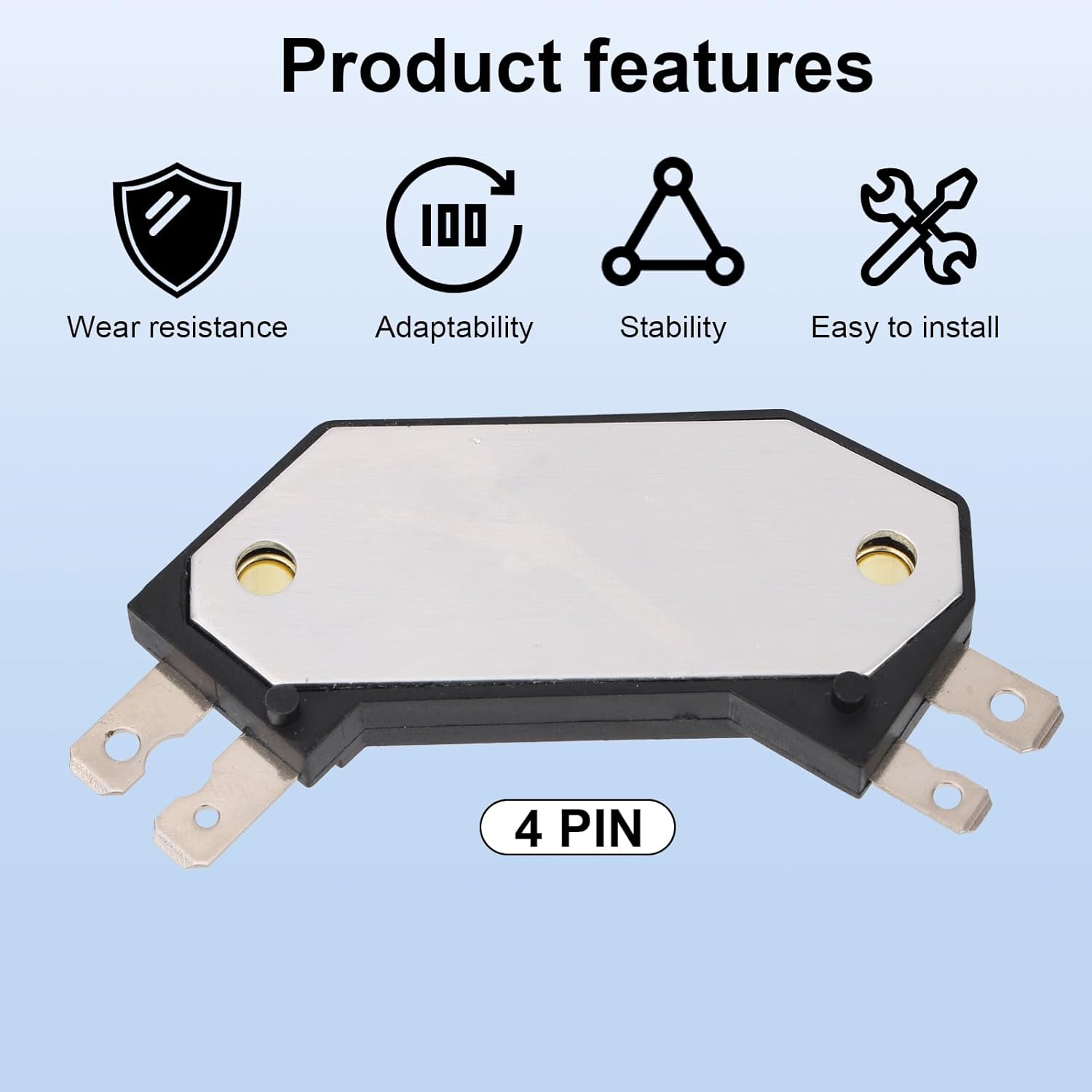 Ignition Control Module, Performance Hel Ignition Module Compatible with 1974-1988 for Replaces OE #D1906 DM1906 1190357 8131941 82369531 Car Accessories (Black)