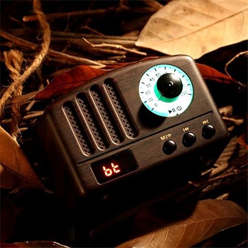 Miniatura 5 de Retro Radio- Altavoz portátil Clásico Estilo Vintage Mini Tamaño Altavoz con Radio FM