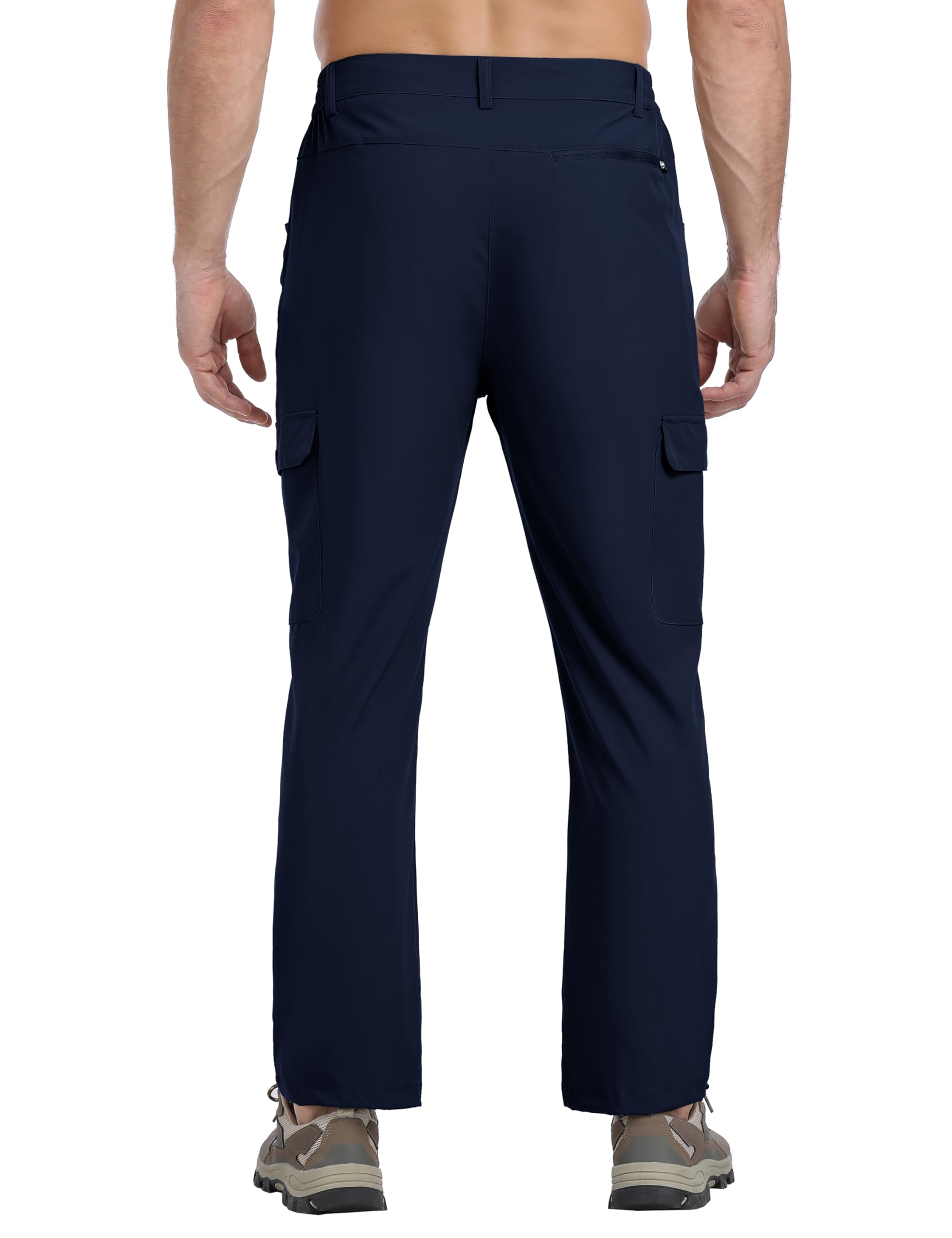 MoFiz Pantalones de senderismo para hombre, ligeros, de secado rápido, transpirables, con 6 bolsillos