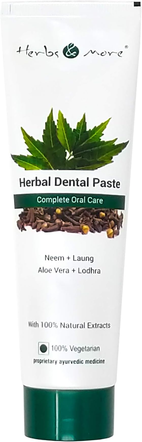 Herbs and More Herbal Dental Paste (Cavity Protection, Deep Clean, 125g)