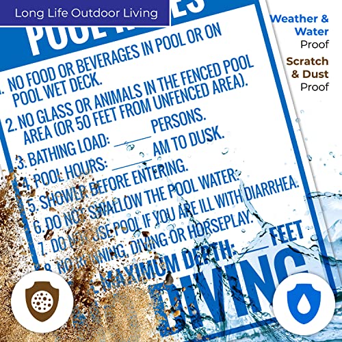 Cartel reglas piscina Florida aluminio 24x30 pulgadas miniatura 5