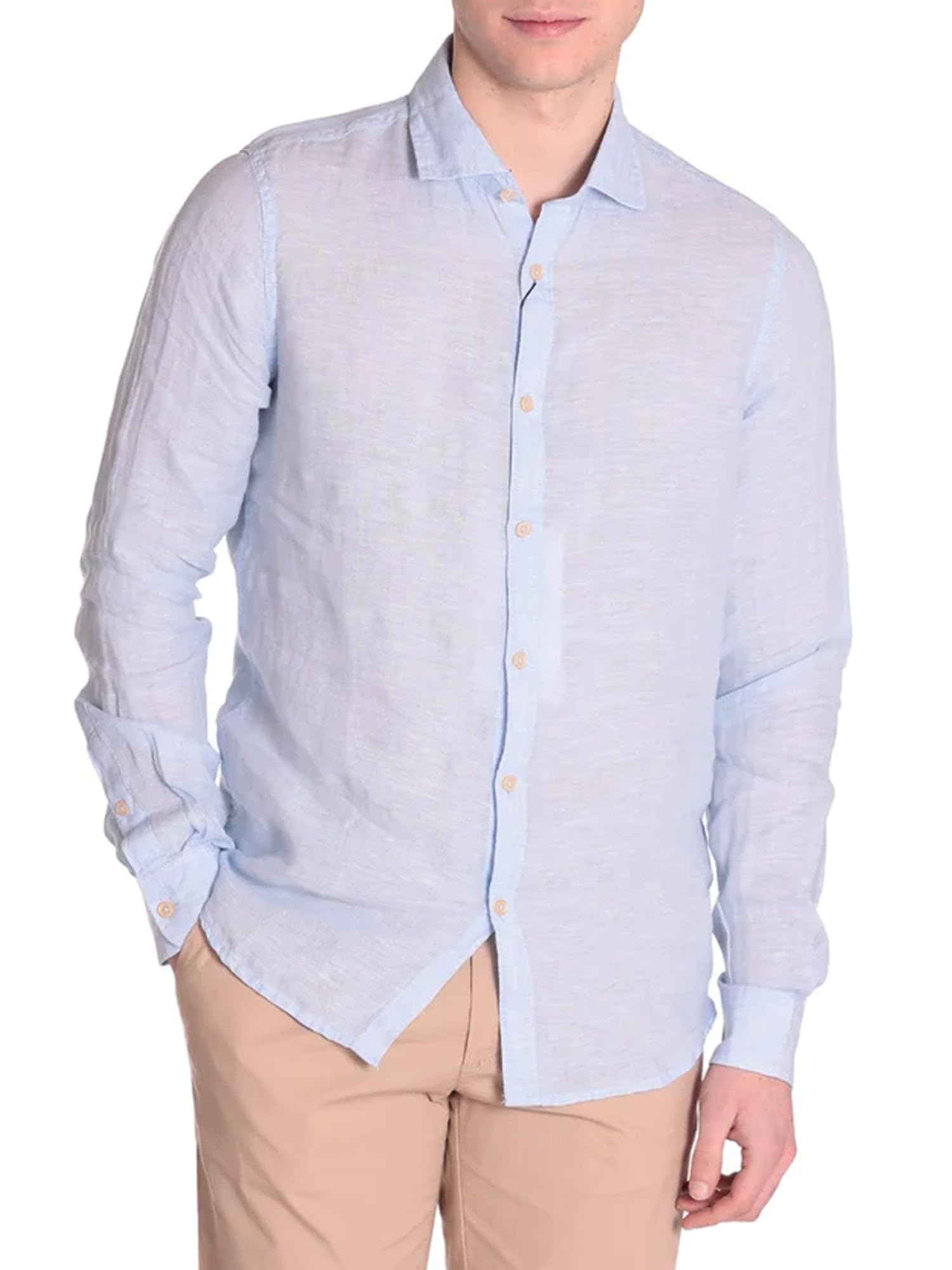 Markup Camicia Collo alla Francese Celeste - Medium