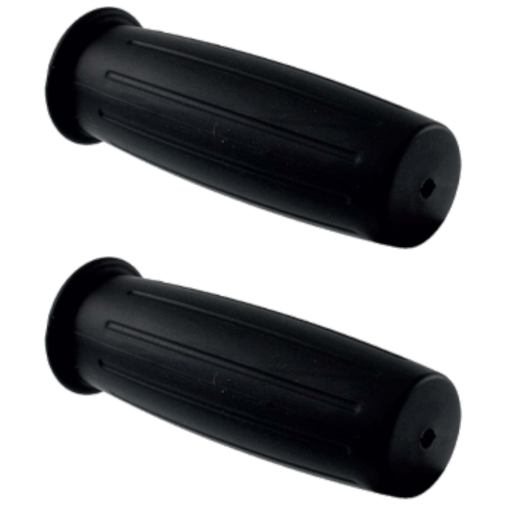 cyclingcolors Motorcycle Grips 115mm Rubber Handlebar Grips Ideal Cafe Racer Scooter Maxiscooter Moped Black