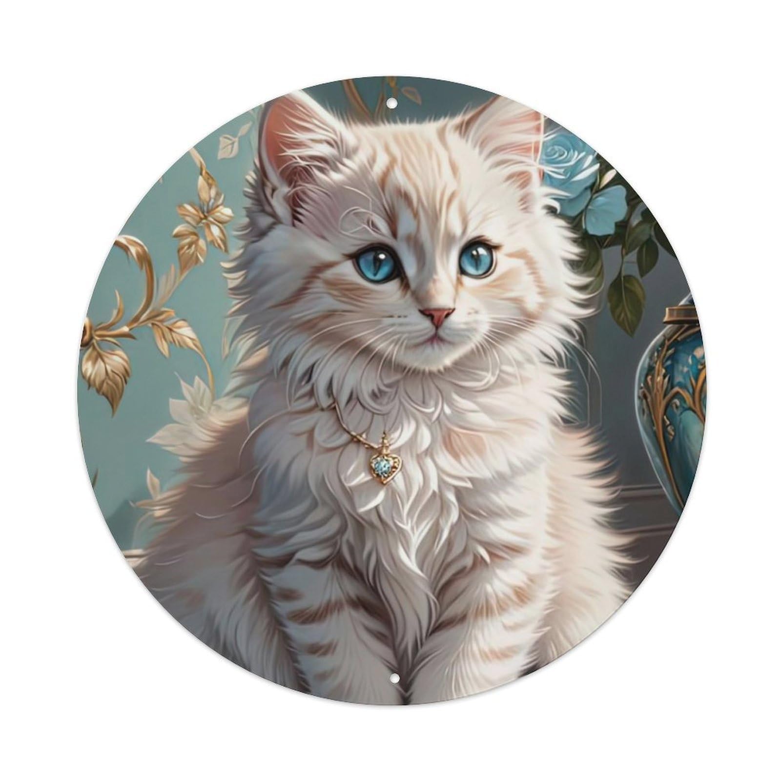 Animal Artwork Cute Kitten Metal Tin Sign