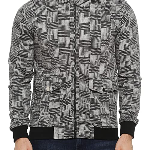 Image of Campus Sutra Mens Cotton Blend Standard Length Jacket