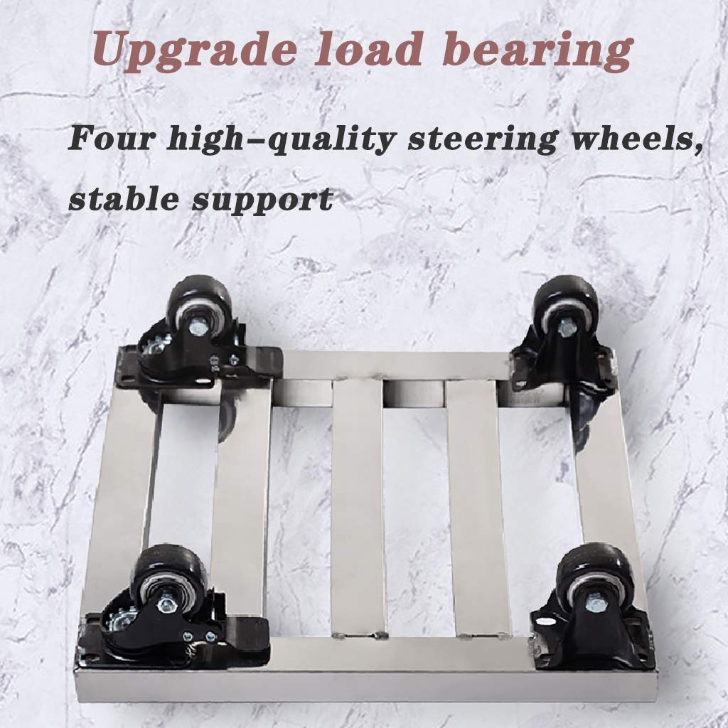 EUROXANTY Pot à Roulettes | Pot En Fer Plat | Pots En Fer à Roulettes| Support Pour Plantes | Conteneur De Plantes En Fer | Support De Fleurs En Fer