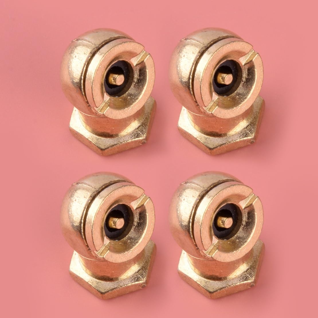 Replacement Parts 4pcs 1/4" NPT Tire Inflator Gauge Ball Chuck Nozzle Air Compressor Fitting Zinc Alloy Fit for Car Bike Motorcycle Easy to Replace