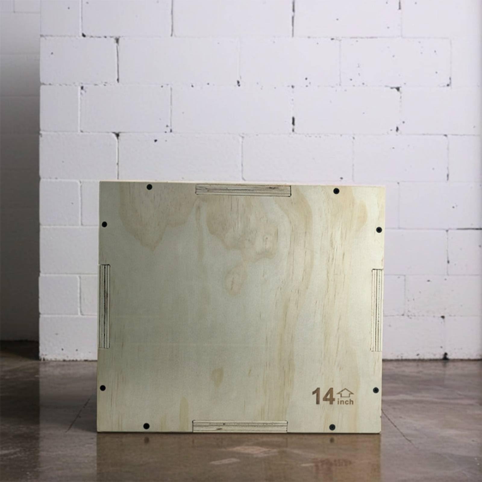 Box Pliometrico 3 Altezze Robusto Piattaforma da Salto in Legno Superficie Stabile Cubo Allenamento Legno per Atleti, Principianti, Palestra, Home Gym