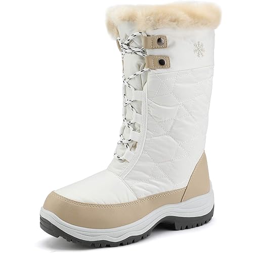 DREAM PAIRS Women's Warm Faux Fur Lined Mid-Calf Winter Snow Boots