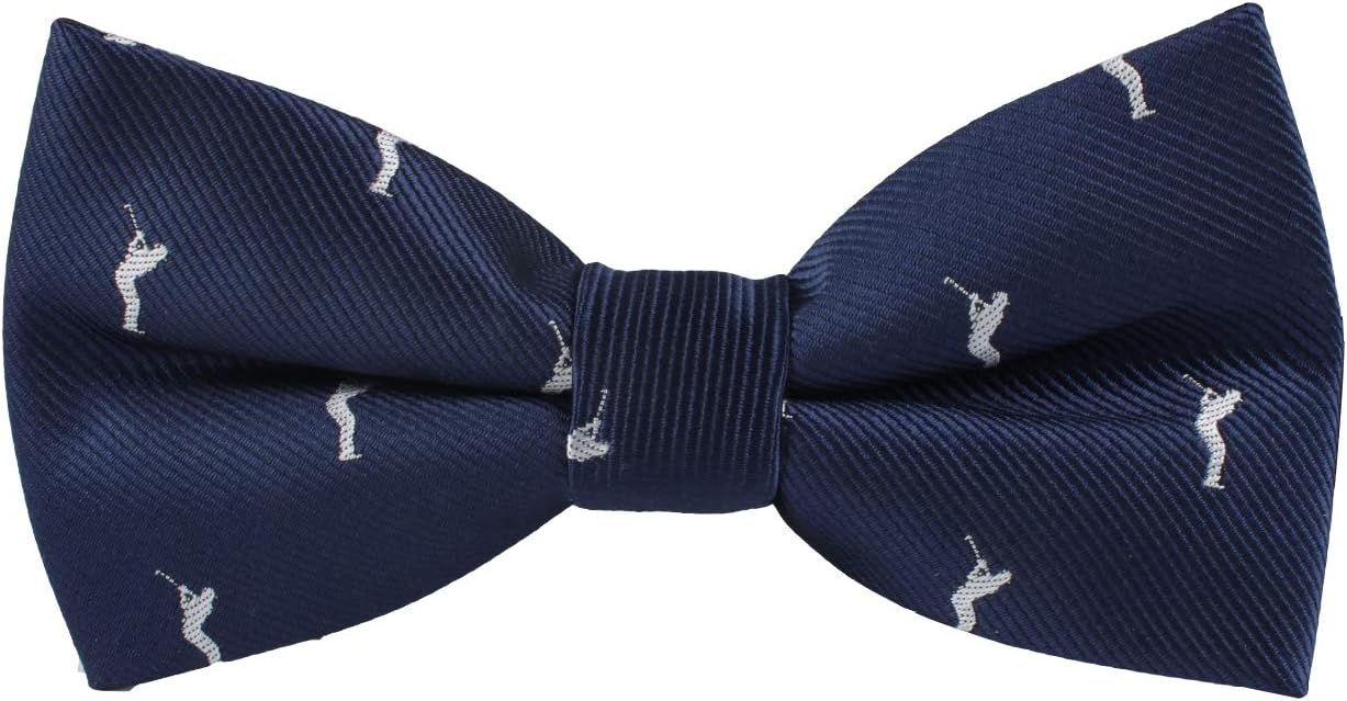 AUSCUFFLINKS Golf Sports Bowties | Golfer Woven Skinny Bow Ties | Golf Player | Bday Present for Guys (Golf Swing Bow Tie)