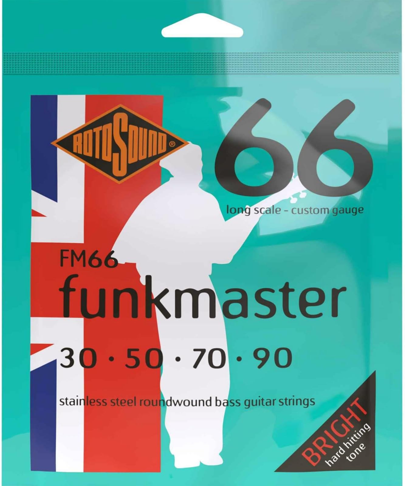 FM66 Stainless Steel Funkmaster Gauge Roundwound Bass Strings (30 50 70 90)