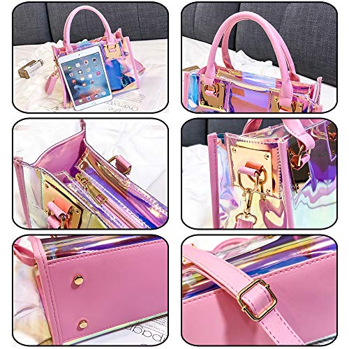 Bolso transparente de mano para mujer 2 piezas miniatura 6