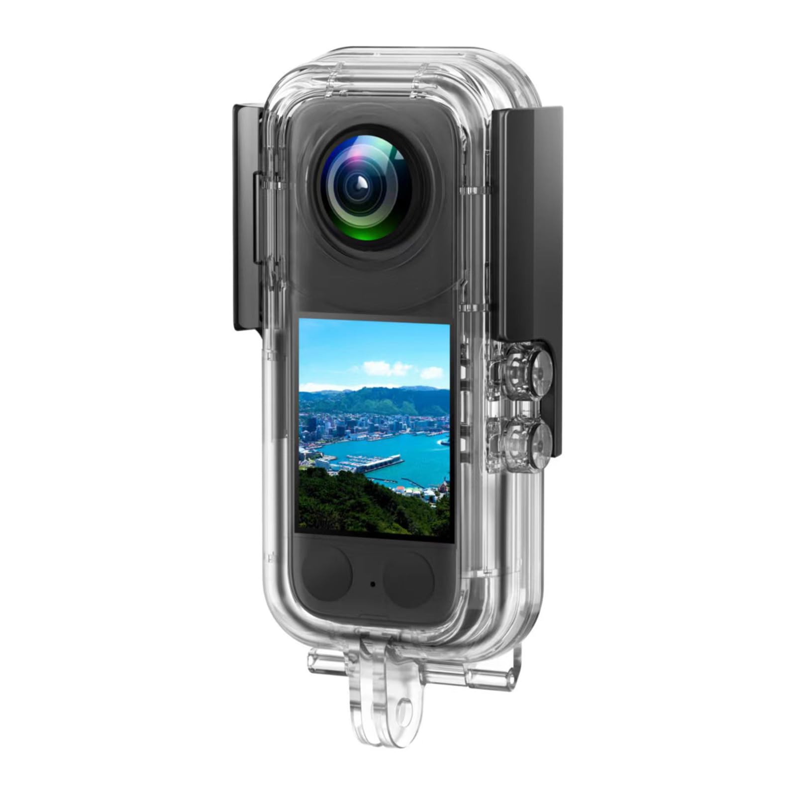 Carcasa de buceo para cámara de acción, funda impermeable para buceo, esnórquel, natación, carcasa de 360 grados para esnórquel y natación