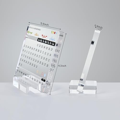 Miniatura 5 de Calendario de escritorio acrílico perpetuo  Bonita decoración moderna de oficina y regalos de oficina para compañeros de trabajo, mujeres y hombres