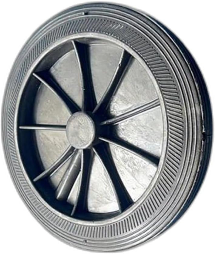 Outdoor Garbage Bin casters, Sturdy Duty Rubber, Commercial, Replacement Shaft 1 Wheel