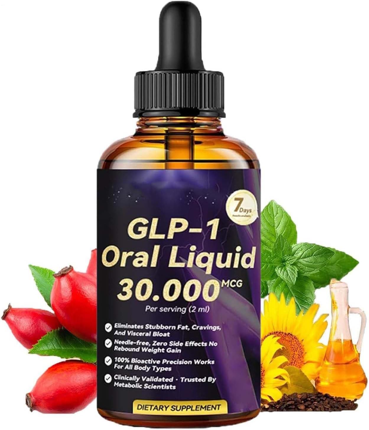Dormoran GLP-1 Oral Liquid, GLP-1 Slimming Drops for Weight Loss, Dormoran GLP 1 Peptide Complex Serums, Natural Plant Extract GLP 1 Supplements Concentrate, for Men & Women (1)