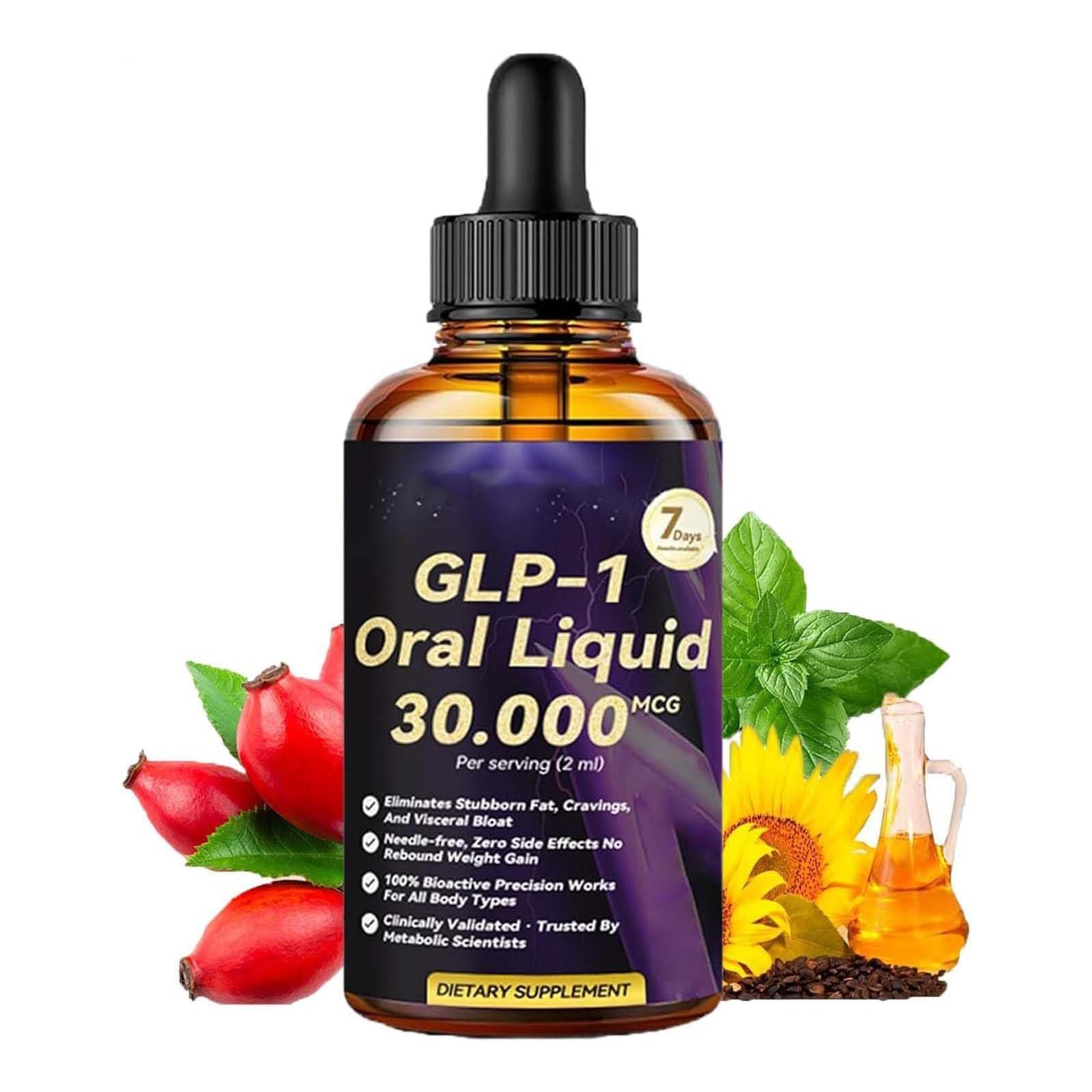 Dormoran GLP-1 Oral Liquid, GLP-1 Slimming Drops for Weight Loss, Dormoran GLP 1 Peptide Complex Serums, Natural Plant Extract GLP 1 Supplements Concentrate, for Men & Women (1)