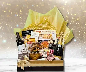 G&O Cesta de Presente Celebration Luxo para Aniversário Comemoração Mulher Mãe Chefe Esposa Namorada Homem Pai Corporativo Cliente Bodas