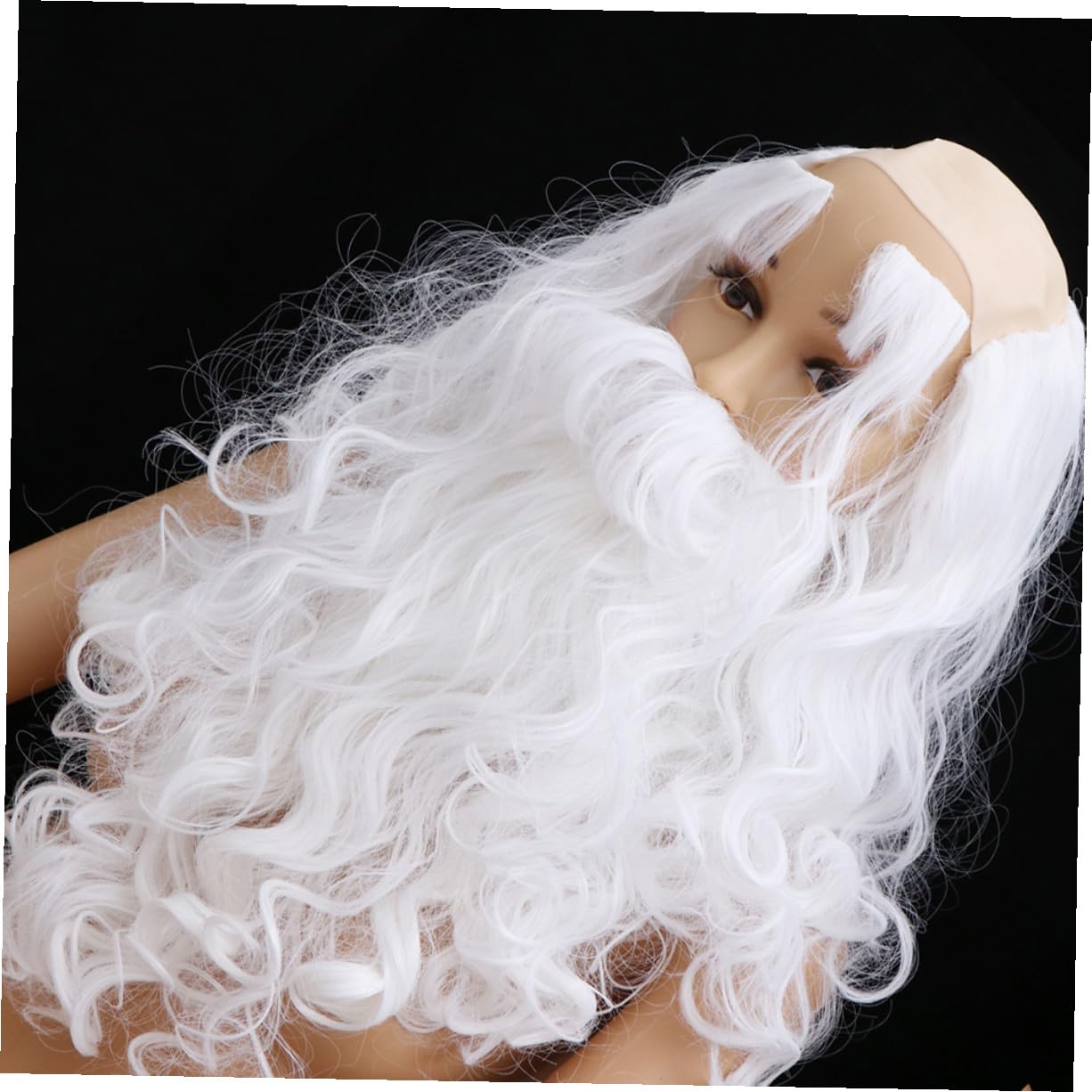 Santa Claus Cosplay Set Beard Eyebrows Wig Costume Props Safe Skin-friendly Party Fancy Dress Halloween Celebration Accessory