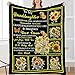 Sunflower to My Granddaughter Throw Blanket Granddaughter Gifts from Grandma Birthday Gifts for Granddaughter Lightweight Flannel Warm Soft Blanket Gift for Girl Women for Home Sofa 50
